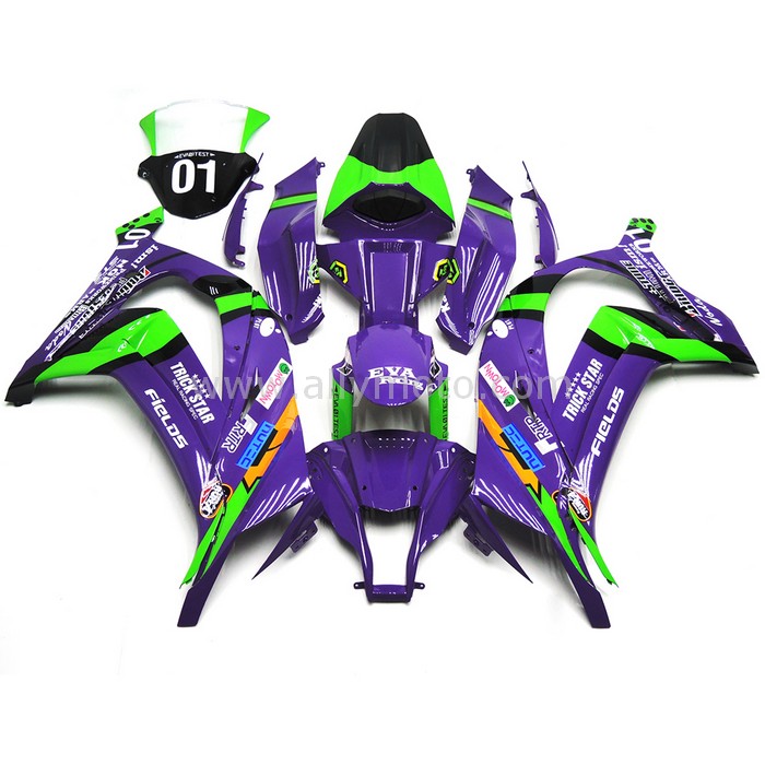 0200 Fairing Kawasaki Ninja ZX10R ZX-10R 11 12 13 14 15 2011- 2015 Covers Eva Racing Purple 0200 Fairing Kawasaki Ninja ZX10R ZX-10R 11 12 13 14 15 2011- 2015 Covers Eva Racing Purple